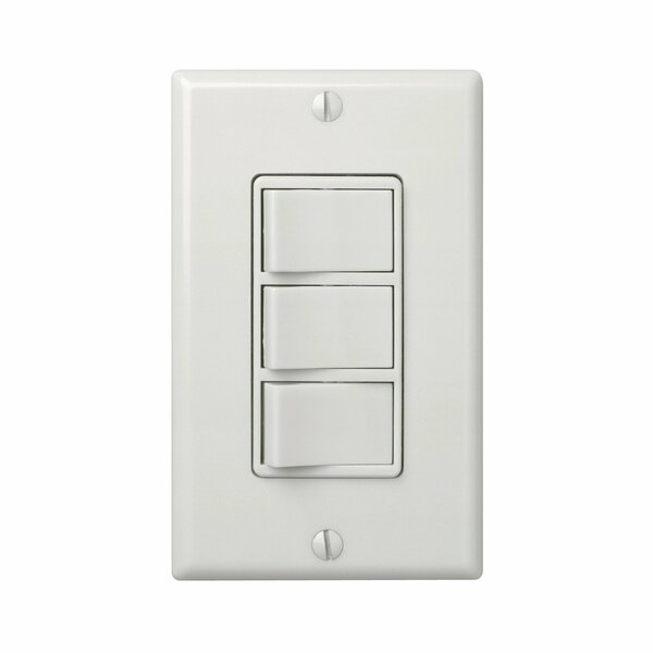 Almo Broan-NuTone Four Function Wall Switch Control for SensAire Series, 20 Amp, Ivory 77DV